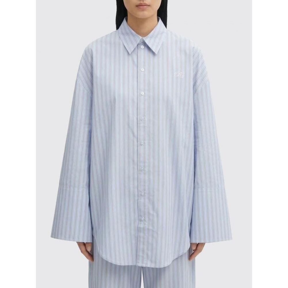 Rotate Women Rotate Striped Cotton Shirt